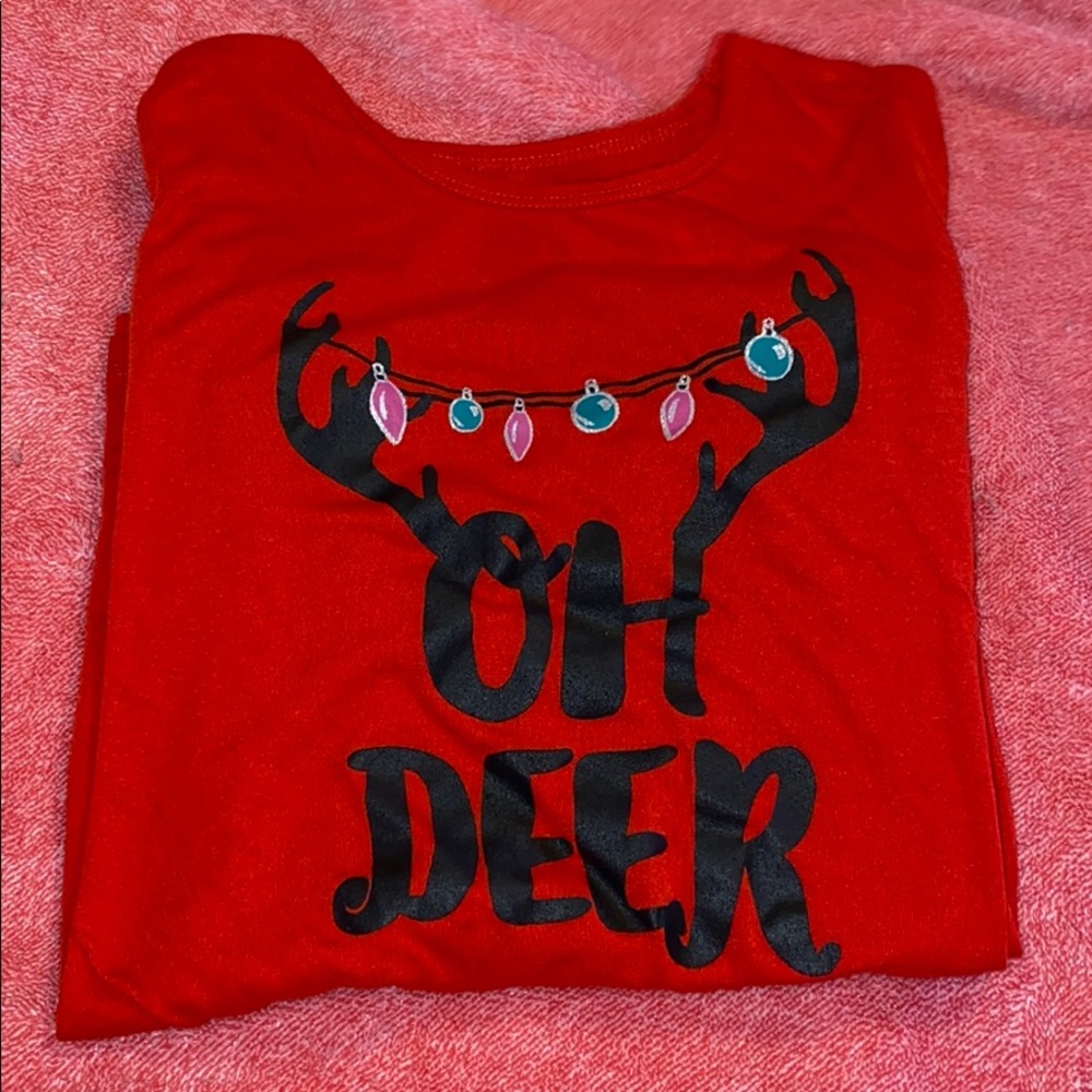 Oh Deer Christmas Girls Long Sleeve